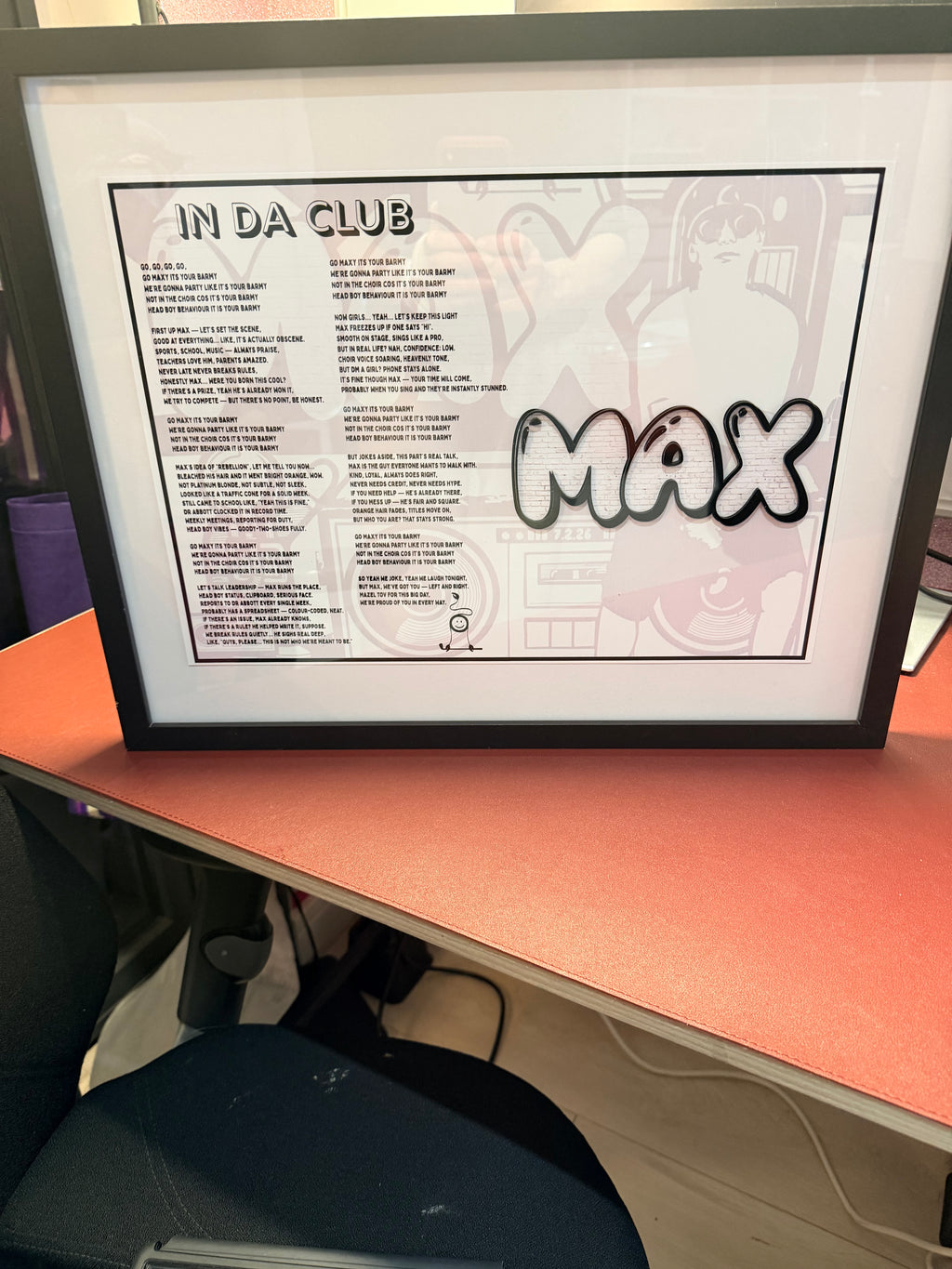 Framed Speech Gift with Photos