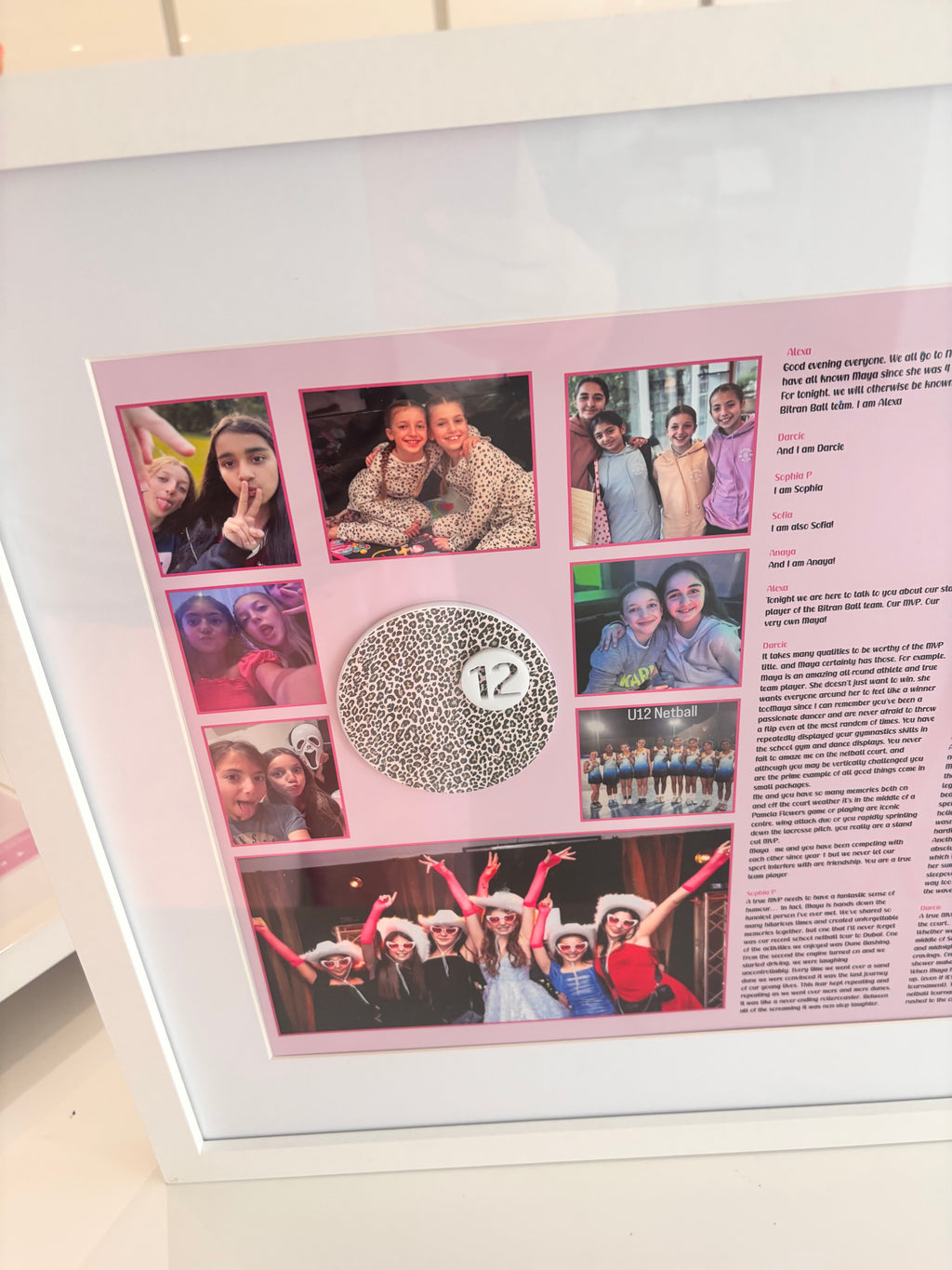 Framed Speech Gift with Photos